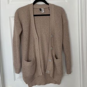 Blush/beige knitted cardigan